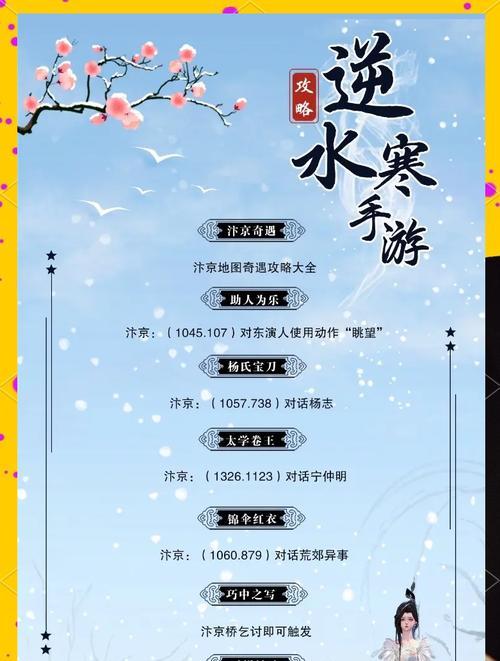 逆水寒手游中哪些奇遇最值钱？如何触发这些高价值奇遇？